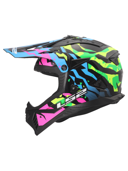 LS2 MX708 FAST II GROTESK BLUE PINK GREEN-06 10 LS2 MX708 FAST II GROTESK BLUE PINK GREEN-06 10