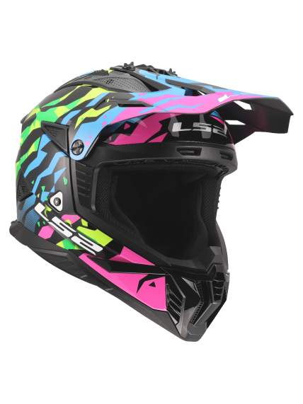 LS2 MX708 FAST II GROTESK BLUE PINK GREEN-06 7 LS2 MX708 FAST II GROTESK BLUE PINK GREEN-06 7