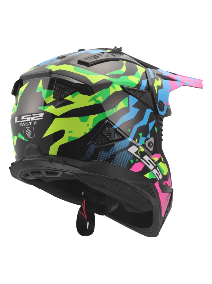 LS2 MX708 FAST II GROTESK BLUE PINK GREEN-06 9 LS2 MX708 FAST II GROTESK BLUE PINK GREEN-06 9