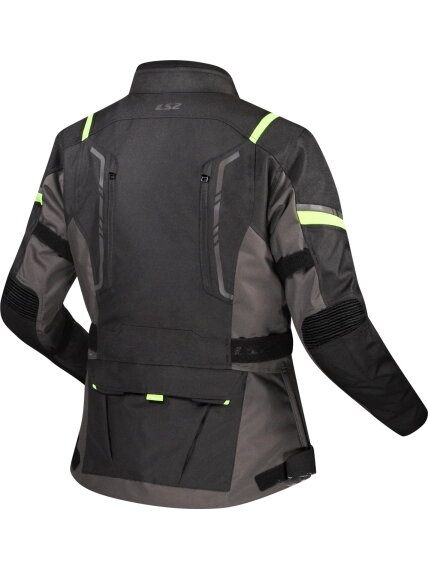 LS2 NARVIK LADY JACKET GREY BLACK H-V YELLOW 1