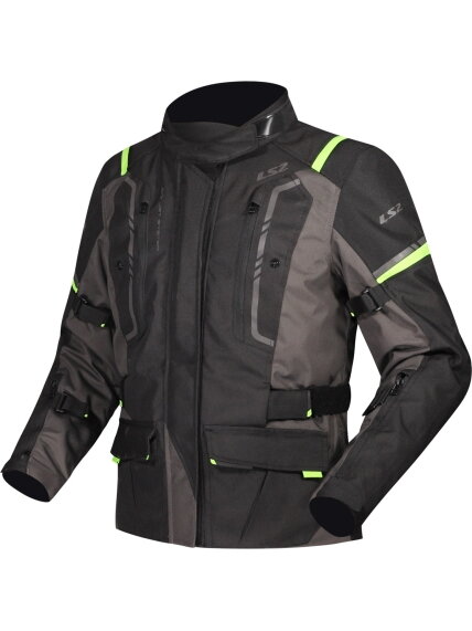 LS2 NARVIK LADY JACKET GREY BLACK H-V YELLOW