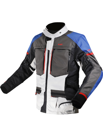 LS2 NORWAY MAN JACKET BLUE BLACK GREY RED 2
