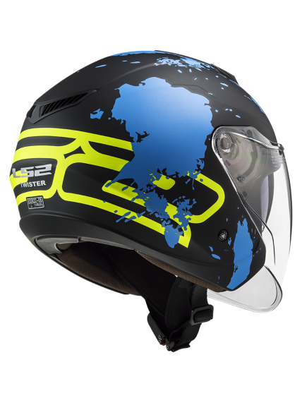 LS2 OF573 TWISTER II XOVER MATT BLACK BLUE 5 LS2 OF573 TWISTER II XOVER MATT BLACK BLUE 5