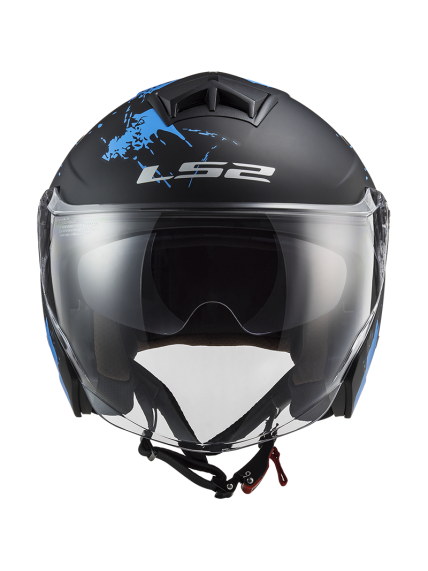 LS2 OF573 TWISTER II XOVER MATT BLACK BLUE 7 LS2 OF573 TWISTER II XOVER MATT BLACK BLUE 7