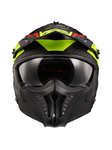 LS2 OF606 DRIFTER DEVOR M.BLACK H-V YELLOW-06 6