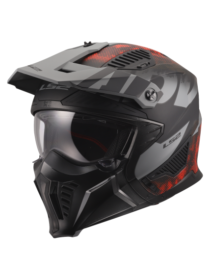 LS2 OF606 DRIFTER GAS GREY RED-06 11 LS2 OF606 DRIFTER GAS GREY RED-06 11