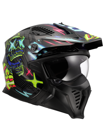 LS2 OF606 DRIFTER RAYZ BLACK BLUE-06 3 LS2 OF606 DRIFTER RAYZ BLACK BLUE-06 3