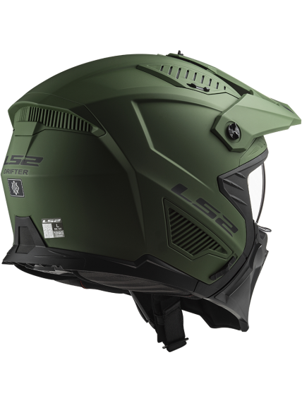 LS2 OF606 DRIFTER SOLID MATT MILITARY GREEN-06 3