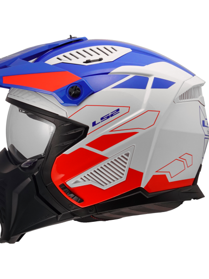 LS2 OF606 DRIFTER TREK WHITE BLUE RED-06 LS2 OF606 DRIFTER TREK WHITE BLUE RED-06