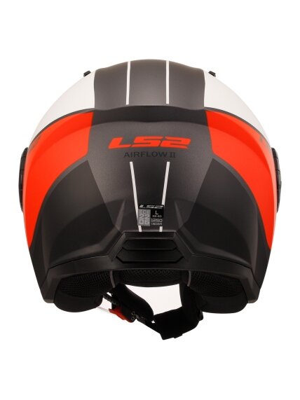 LS2 OF616 AIRFLOW II COVER MATT WHITE RED-06 3