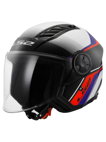 LS2 OF616 AIRFLOW II RUSH WHITE BLUE RED-06 LS2 OF616 AIRFLOW II RUSH WHITE BLUE RED-06