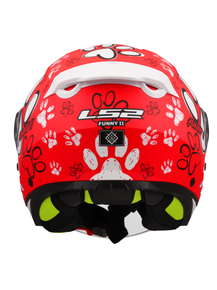 LS2 OF622 FUNNY II PAWS RED 7 LS2 OF622 FUNNY II PAWS RED 7