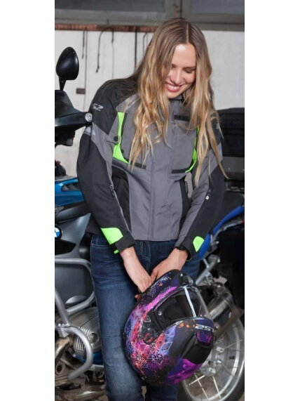 LS2 PHASE LADY JACKET GREY BLACK YELLOW 3
