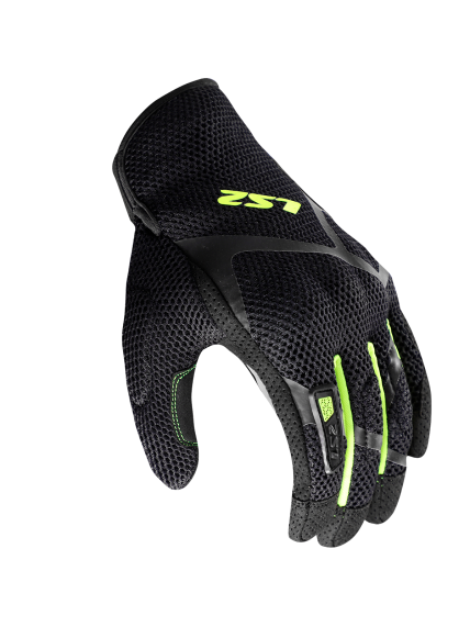 LS2 RAY II MAN GLOVES BLACK H-V YELLOW LS2 RAY II MAN GLOVES BLACK H-V YELLOW
