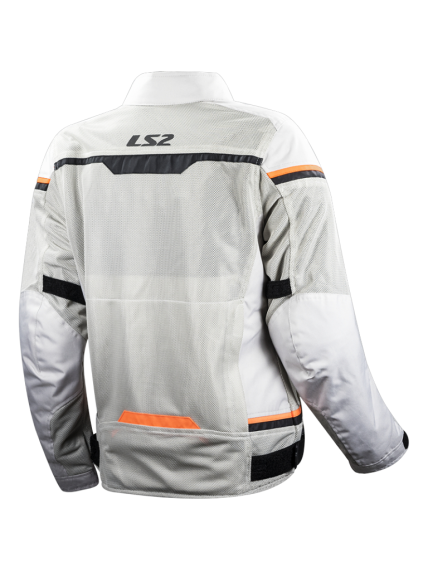 LS2 RIVA LADY JACKET LIGHT GREY H-V ORANGE 1