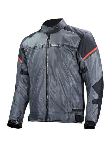 LS2 RIVA MAN JACKET BLACK DARK GREY RED