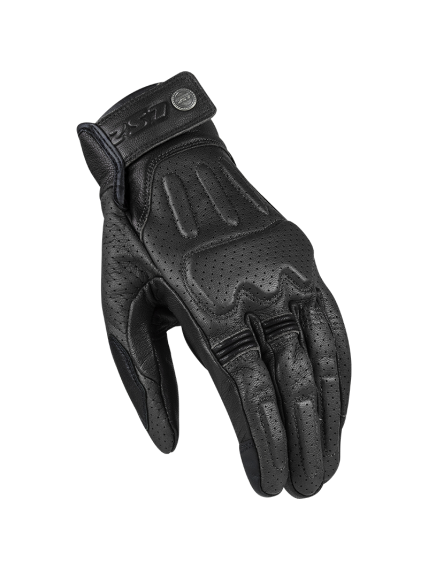 LS2 RUST MAN GLOVES BLACK LEATHER