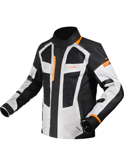 LS2 SCOUT MAN JACKET BLACK GREY ORANGE