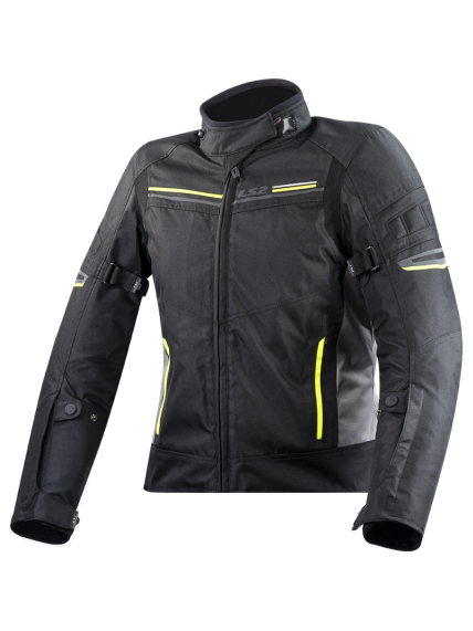 LS2 SHADOW LADY JACKET BLACK TITAN H-V YELLOW LS2 SHADOW LADY JACKET BLACK TITAN H-V YELLOW
