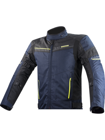 LS2 SHADOW MAN JACKET BLUE BLACK H-V YELLOW