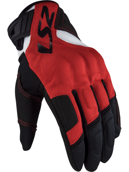 LS2 SILVA MAN GLOVES BLACK RED LS2 SILVA MAN GLOVES BLACK RED