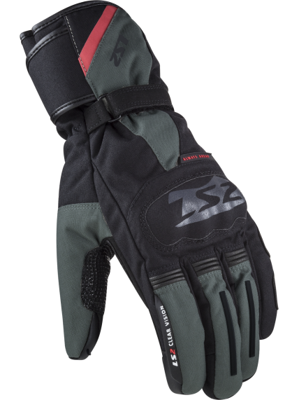 LS2 SNOW MAN GLOVES BLACK GREEN