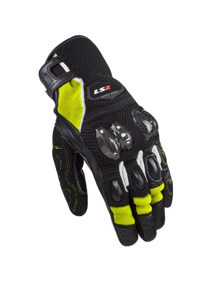 LS2 SPARK 2 AIR MAN GLOVES BLACK H-V YELLOW LS2 SPARK 2 AIR MAN GLOVES BLACK H-V YELLOW