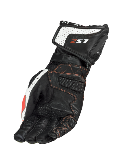 LS2 SWIFT RACING GLOVES BLACK WHITE RED 1