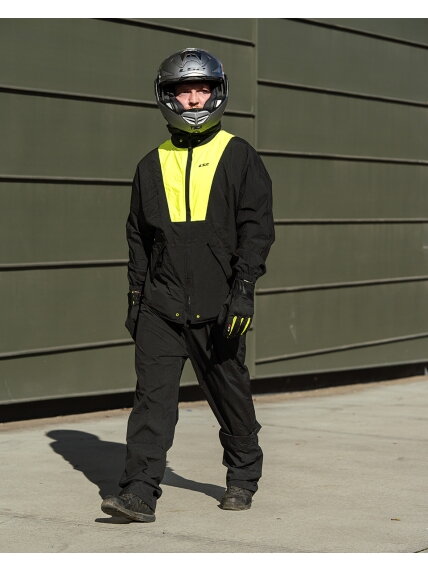 LS2 X-RAIN JACKET BLACK H-V YELLOW 2