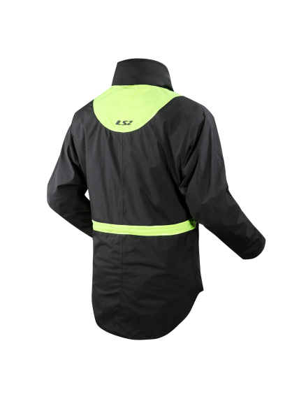 LS2 X-RAIN JACKET BLACK H-V YELLOW 3