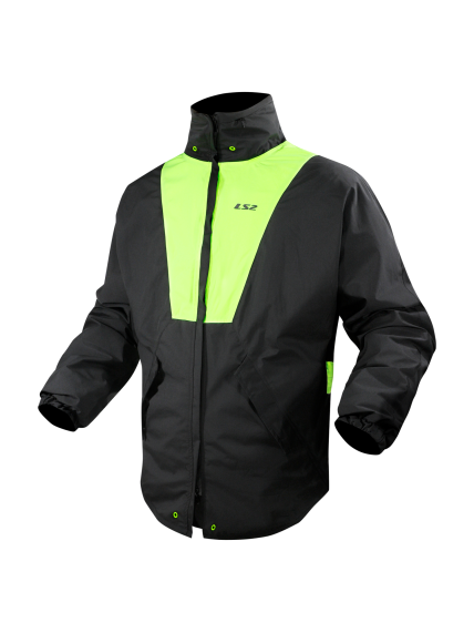 LS2 X-RAIN JACKET BLACK H-V YELLOW LS2 X-RAIN JACKET BLACK H-V YELLOW
