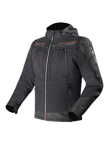 LS2 ZIRCONIUM EVO MAN JACKET BLACK RED