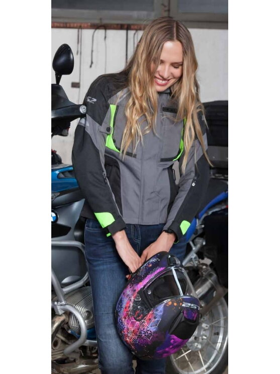 LS2 PHASE LADY JACKET GREY BLACK YELLOW 3