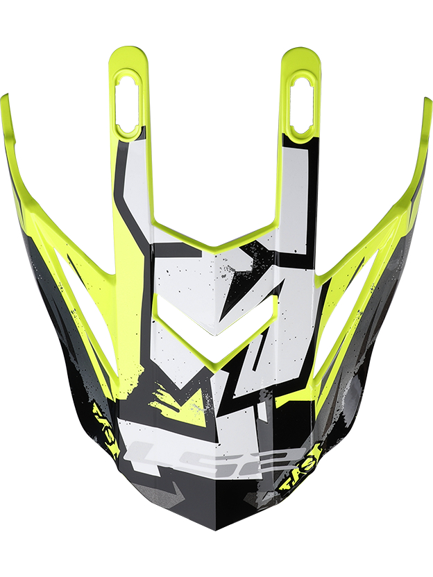 LS2 MX437 EVO PEAK CRUSHER BLACK H-V YELLOW