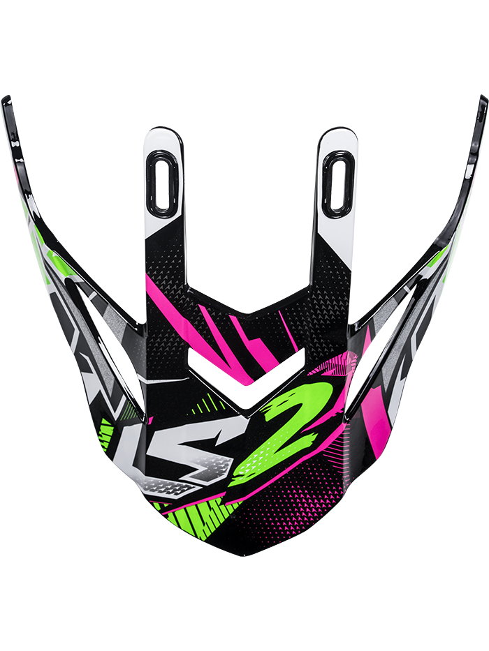 LS2 MX437 PEAK STRONG WHITE GREEN PINK