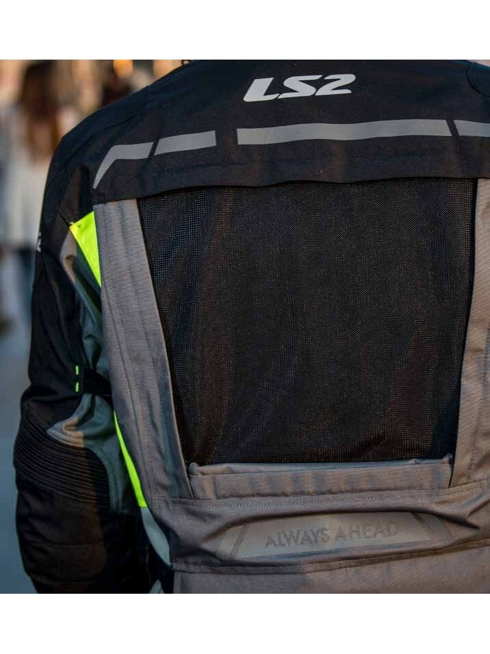 LS2 LANCE MAN JACKET GREY BLACK YELLOW 6 LS2 LANCE MAN JACKET GREY BLACK YELLOW 6