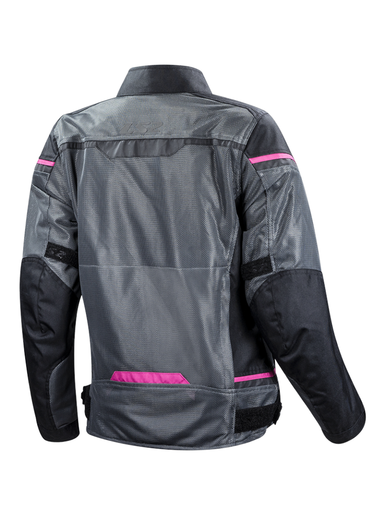 LS2 RIVA LADY JACKET BLACK DARK GREY PINK 1