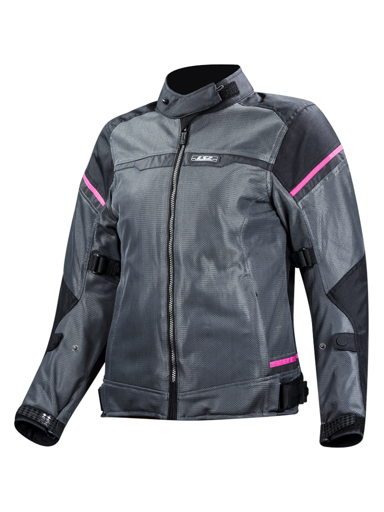 LS2 RIVA LADY JACKET BLACK DARK GREY PINK