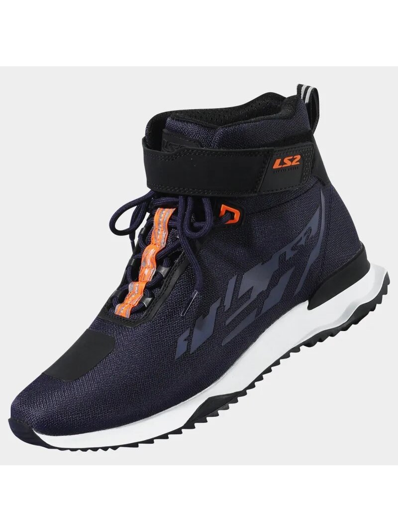 LS2 ACRUX MAN BOOTS DARK BLUE H-V ORANGE