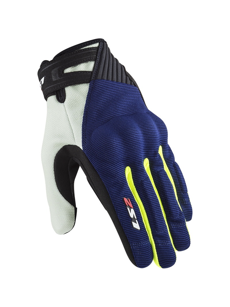 LS2 DART 2 MAN GLOVES BLUE H-V YELLOW LS2 DART 2 MAN GLOVES BLUE H-V YELLOW