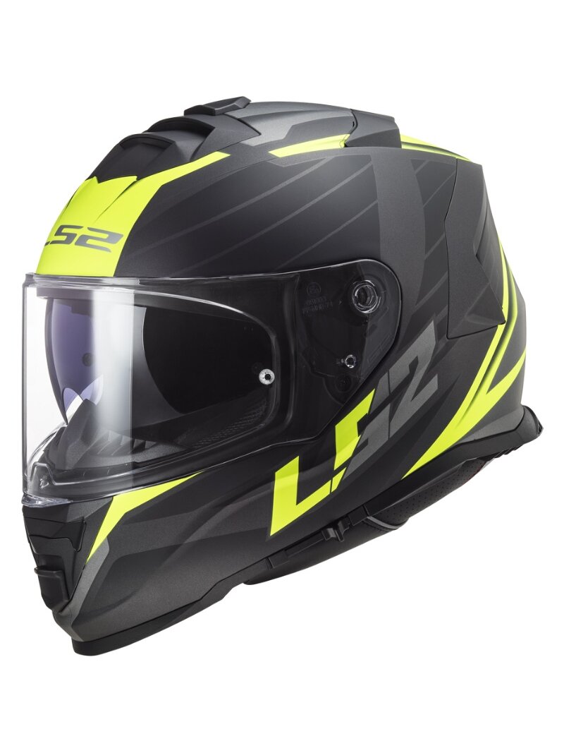 LS2 FF800 STORM NERVE MATT BLACK H-V YELLOW