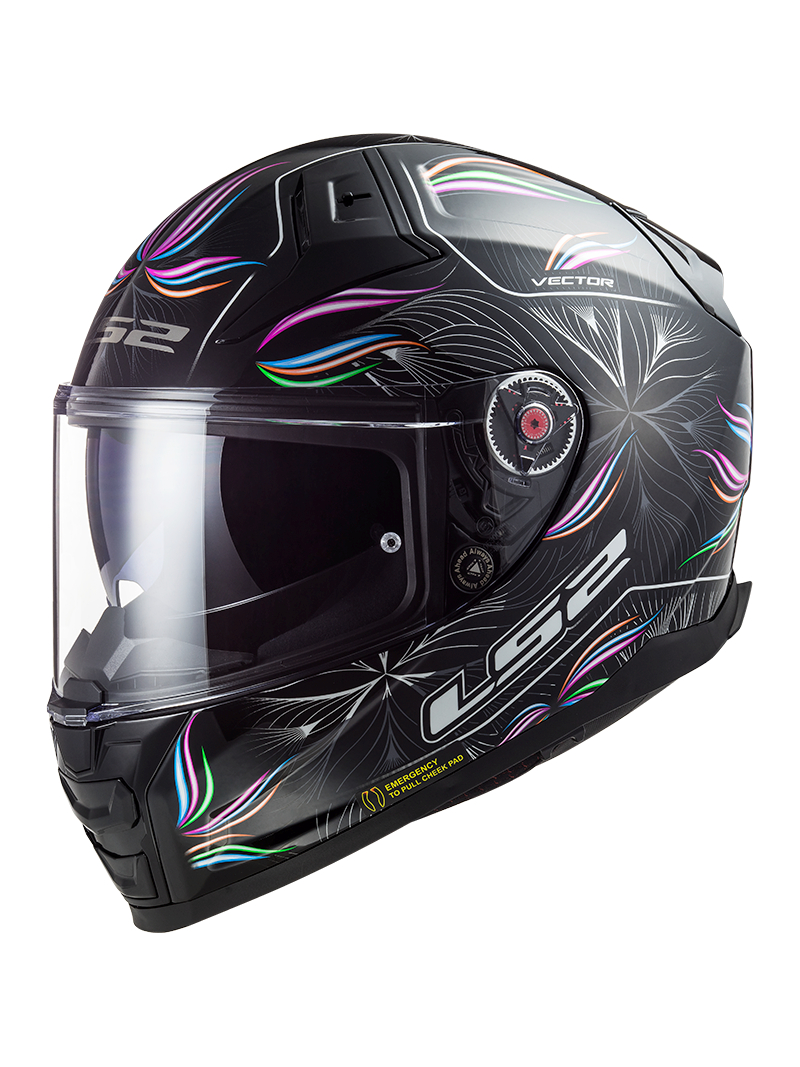 LS2 FF811 VECTOR II TROPICAL BLACK WHITE-06 LS2 FF811 VECTOR II TROPICAL BLACK WHITE-06