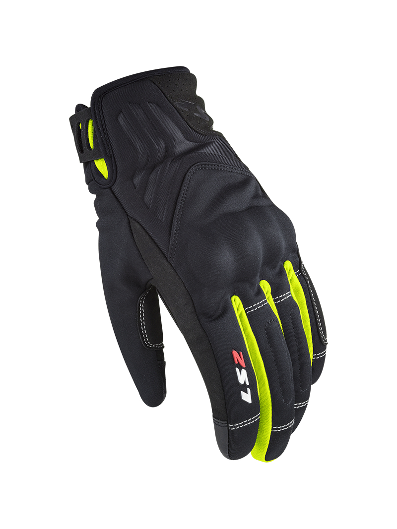 LS2 JET 2 LADY GLOVES BLACK H-V YELLOW