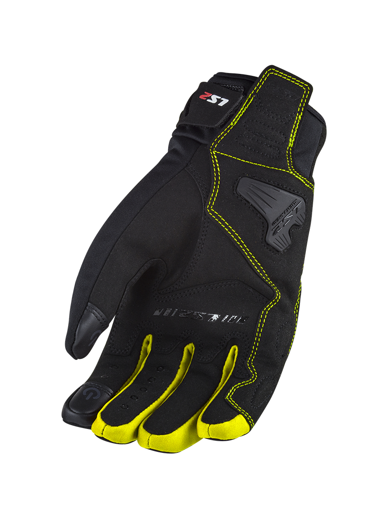 LS2 JET 2 MAN GLOVES BLACK H-V YELLOW 5 LS2 JET 2 MAN GLOVES BLACK H-V YELLOW 5