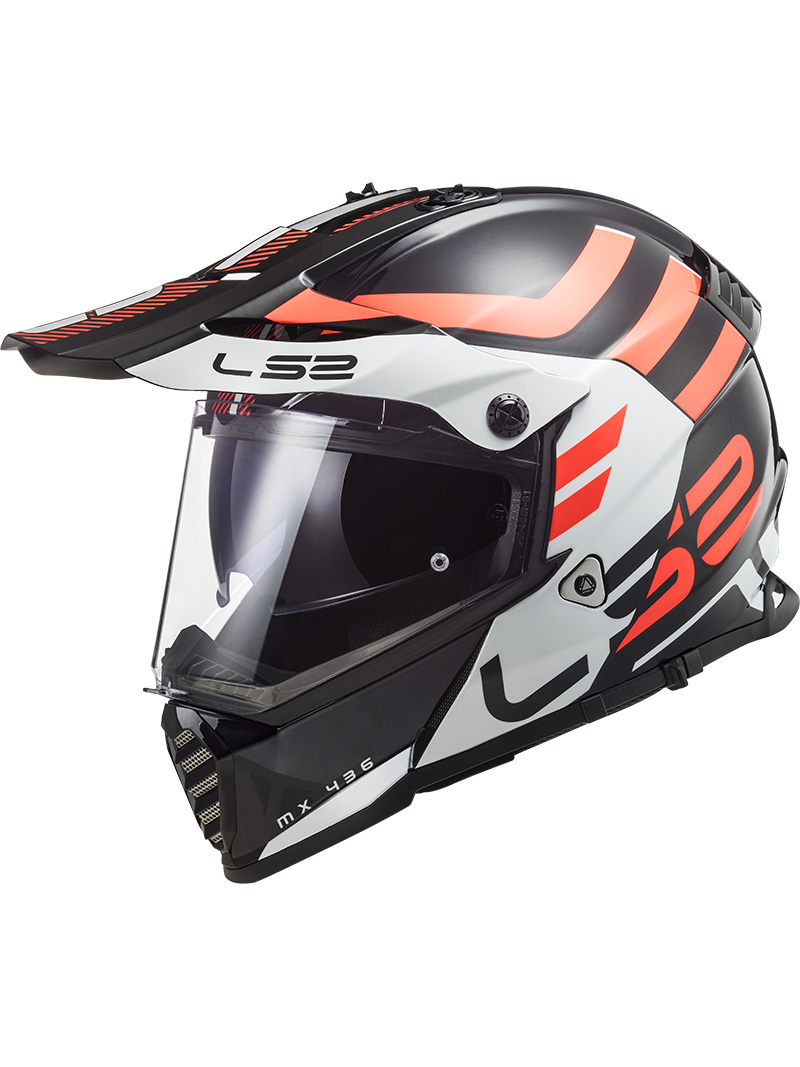 LS2 MX436 PIONEER EVO ADVENTURER BLACK WHITE LS2 MX436 PIONEER EVO ADVENTURER BLACK WHITE