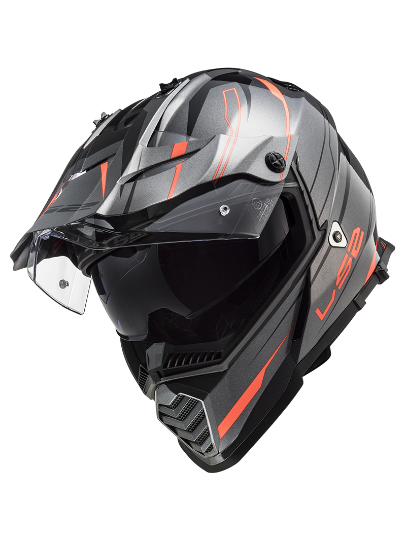 LS2 MX436 PIONEER EVO KNIGHT TITANIUM ORANGE 3 LS2 MX436 PIONEER EVO KNIGHT TITANIUM ORANGE 3