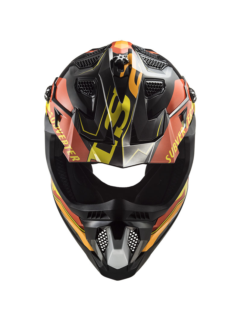 LS2 MX700 SUBVERTER ARCHED BLACK YELLOW RED 4