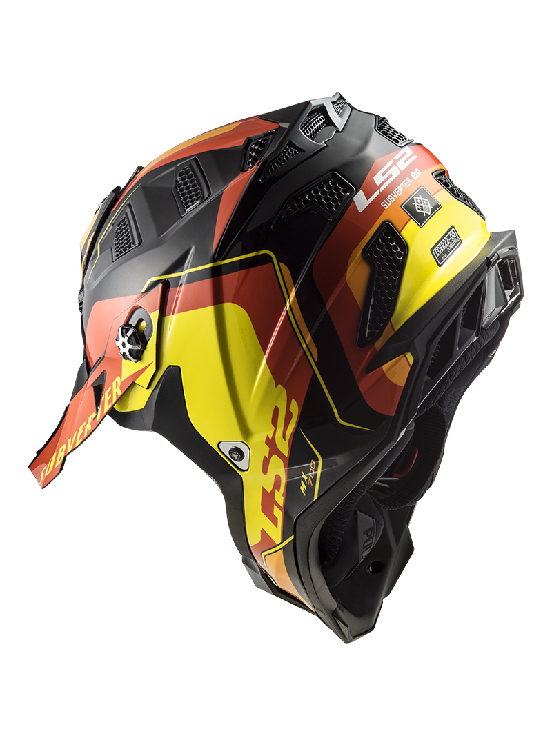 LS2 MX700 SUBVERTER ARCHED BLACK YELLOW RED 5 LS2 MX700 SUBVERTER ARCHED BLACK YELLOW RED 5
