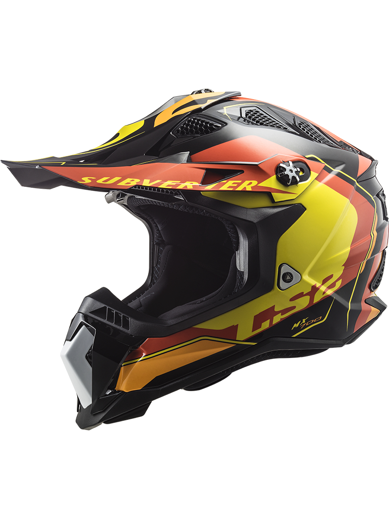 LS2 MX700 SUBVERTER ARCHED BLACK YELLOW RED LS2 MX700 SUBVERTER ARCHED BLACK YELLOW RED