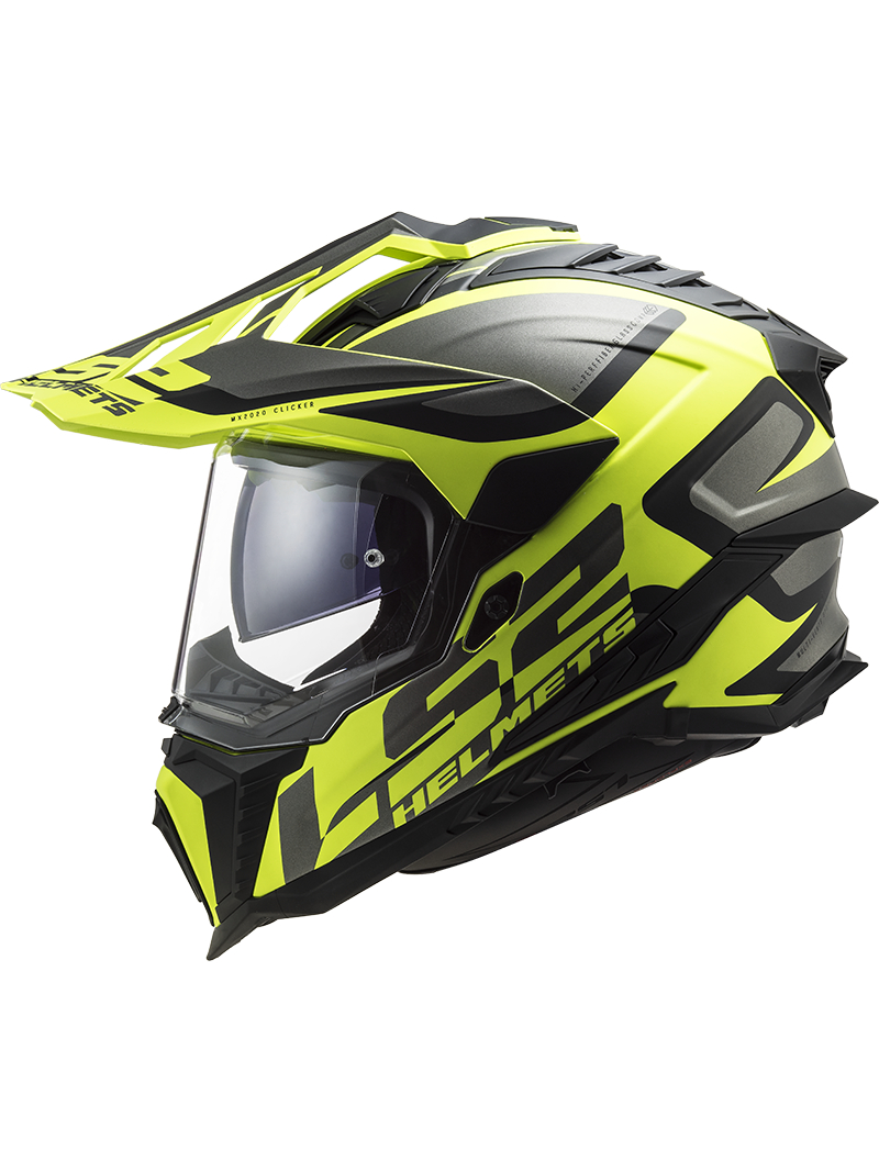 LS2 MX701 EXPLORER ALTER MATT BLACK H-V YELLOW 1